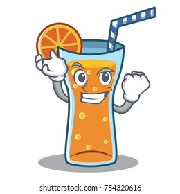 Successful cocktail character cartoon style vector illustration