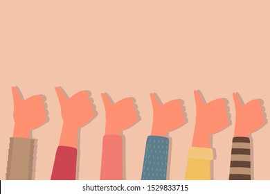 successful concept, human hand thumb up sign symbol. flat cartoon vector illustration. - Powered by Shutterstock - Get 15% off with code: PIKWIZARD15