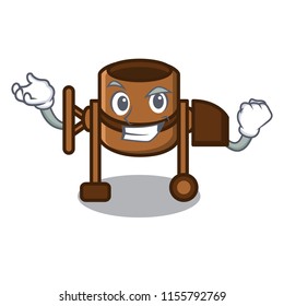 Successful concrete mixer character cartoon