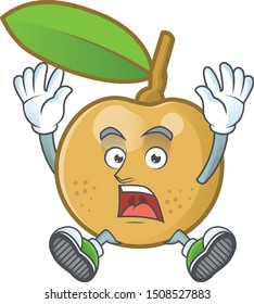 Successful cute longan fruit cartoon with character mascot.