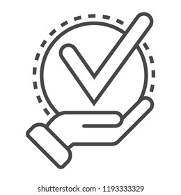 Successful delivery icon. Outline successful delivery vector icon for web design isolated on white background