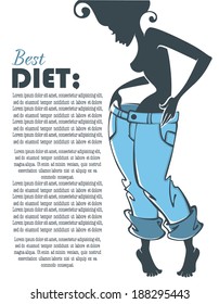 successful diet, vector commercial background