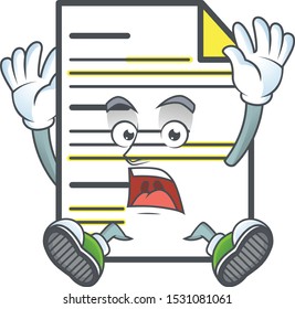 Successful document in the cartoon character mascot.