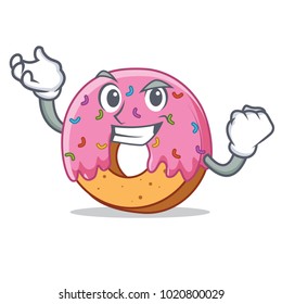 Successful Donut character cartoon style