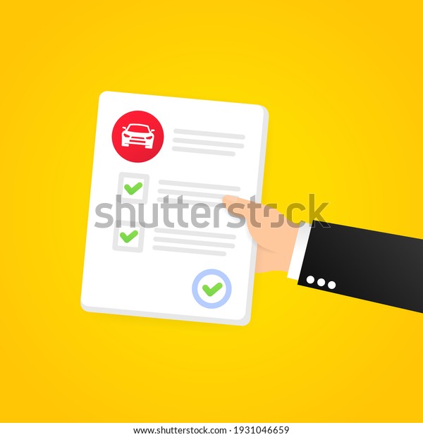 Successful driving exam paper\
banner. Driving school examination. Vector on isolated background.\
EPS 10