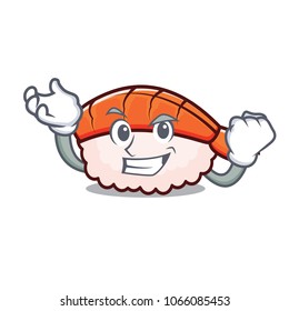 Successful ebi sushi character cartoon