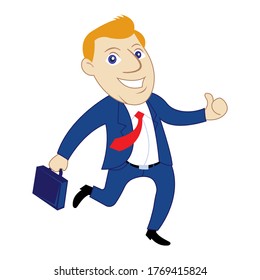 Successful entrepreneurs run flat icons