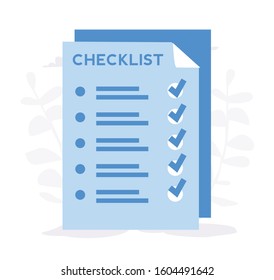 Successful execution of tasks from the to check list. To do list concept. Completion tasks. Vector illustration for web banner, infographics, mobile. 