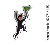 Successful executive businessman icon vector illustration graphic design