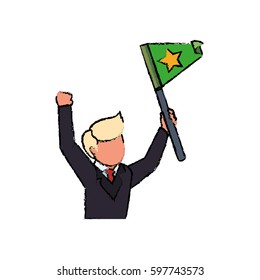 Successful executive businessman icon vector illustration graphic design