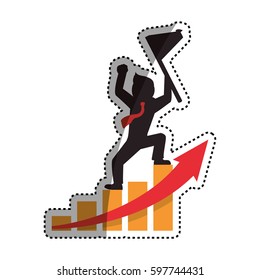 Successful executive businessman icon vector illustration graphic design
