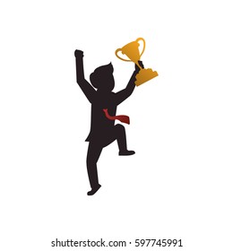 Successful executive businessman icon vector illustration graphic design
