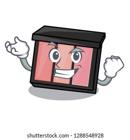 Successful eye shadow isolated with the mascot