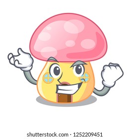 Successful fairy House mushroom on a cartoon