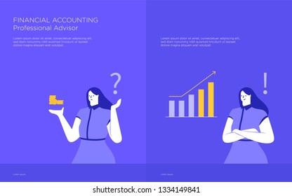 Successful financial business plan concept simple vector illustration