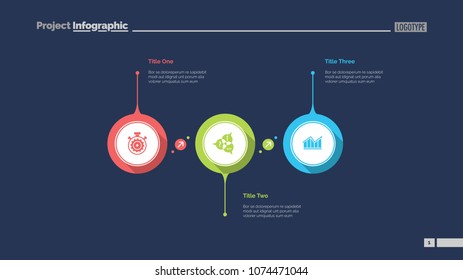 Successful firm components slide template. Business data. Graph, diagram. Concept for infographic, presentation, report. Can be used for topics like production, development, organization