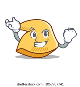 Successful fortune cookie character cartoon