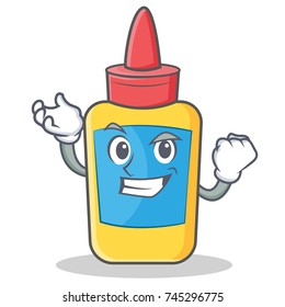 Successful glue bottle character cartoon