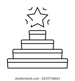 successful goal achievement line icon vector. successful goal achievement sign. isolated contour symbol black illustration
