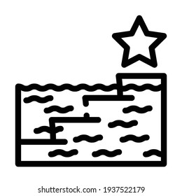 successful goal fulfillment line icon vector. successful goal fulfillment sign. isolated contour symbol black illustration