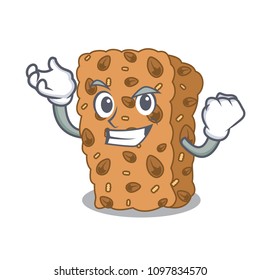 Successful granola bar character cartoon