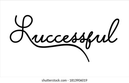 Successful Hand Written Black Script Thin Stock Vector (Royalty Free ...