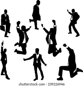 Successful happy businessmen - vector