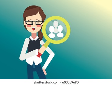 Successful and happy hr woman. Business concept