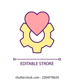 Successful Healthcare System RGB Color Icon. Health Services Coordination. Life Insurance Plan. Isolated Vector Illustration. Simple Filled Line Drawing. Editable Stroke. Arial Font Used