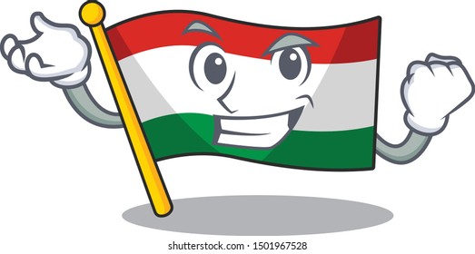 Successful hungary flag was hoisted on mascot pole