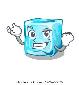 Successful ice cubes wiht mascot on above
