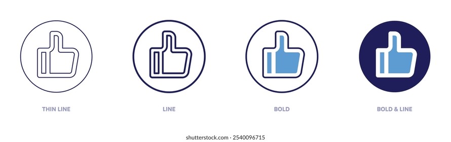 Successful icon in 4 different styles. Thin Line, Line, Bold, and Bold Line. Duotone style. Editable stroke.