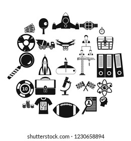 Successful icons set. Simple set of 25 successful vector icons for web isolated on white background