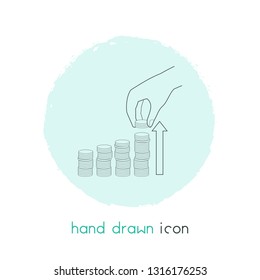 Successful investment icon line element. Vector illustration of successful investment icon line isolated on clean background for your web mobile app logo design.