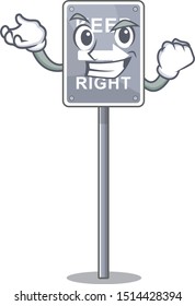 Successful keep right isolated in the cartoon