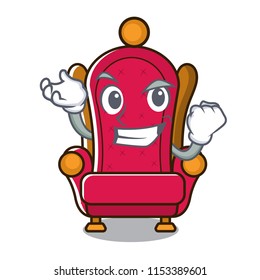 Successful king throne character cartoon