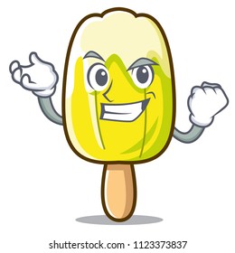 Successful lemon ice cream character cartoon