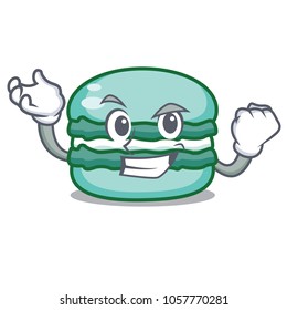 Successful macaron character cartoon style