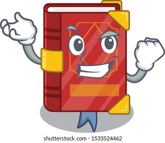 Successful magic spell book on cartoon rack