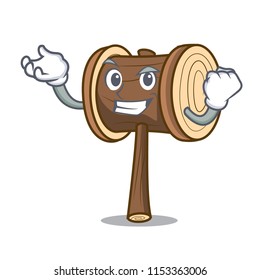 Successful mallet character cartoon style