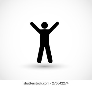 Successful man icon vector