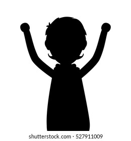 Successful man silhouette icon vector illustration graphic design