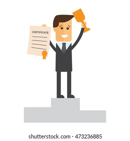 Successful manager or businessman vector eps 10