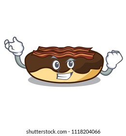 Successful maple bacon bar character cartoon
