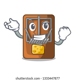 Successful mousetrap in the shape mascot wood
