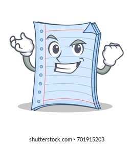 Successful notebook character cartoon style