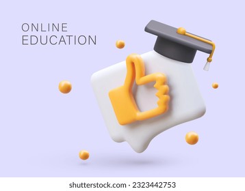 Successful online learning. Positive feedback about course. Teacher comment. Analysis of completed task. Hints, explanation of new material. Advertising banner svg