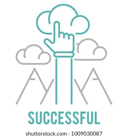 Successful outline icon