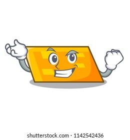 Successful parallelogram character cartoon style