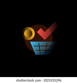 Successful payment. Vector icon in gradient style